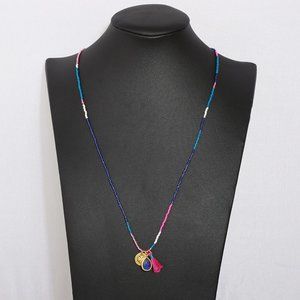 Tory Burch Ethnic Color Pendant Necklace